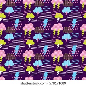 Abstract thunder background in vintage style 