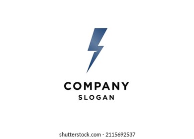 Resumen ilustración vectorial del diseño del logotipo del perno de trueno.