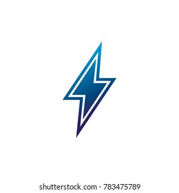 Abstract Thunder Bolt Logo Design Vector