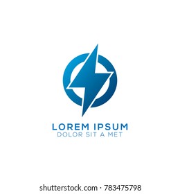 Abstract Thunder Bolt Logo Design Vector