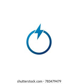 Abstract Thunder Bolt Logo Design Vector Template