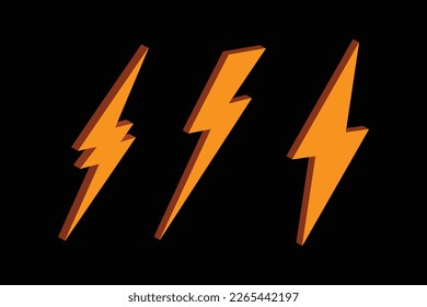 Abstract thunder light yellow vector design
