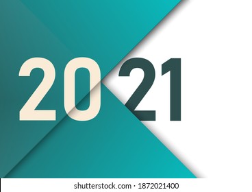 abstract tidewater green background. 2021 happy new year background. illustration vector design