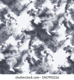 Abstract tie dye black and white and grey shades in abstract cloud style