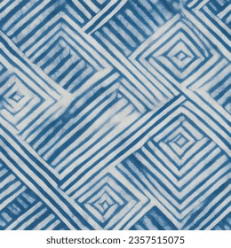 Abstract tie dye Shibori seamless pattern.Abstract Geometric seamless pattern.Geometric tie dye Shibori style for fabric,textile,background,texture,tiles,interior decoration.Tie dye Shibori fashion 