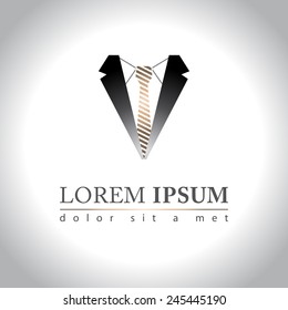 abstract tie logo sample, vector illustration