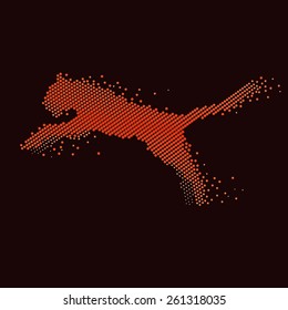Abstract tiger of circles