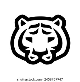 Abstract Tiger Face Illustration vector
