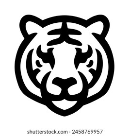 Abstract Tiger Face Illustration vector