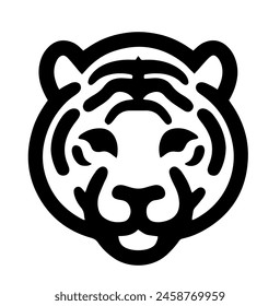 Abstract Tiger Face Illustration vector