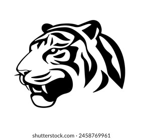 Abstract Tiger Face Illustration vector