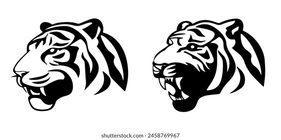 Abstract Tiger Face Illustration vector