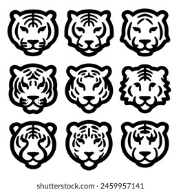 Abstract Tiger Face Illustration vector