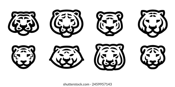 Abstract Tiger Face Illustration vector