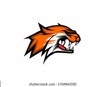 Abstract Tiger Head. Tiger esport logo vector