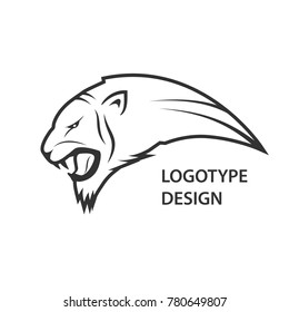 abstract tiger head icon logo design.