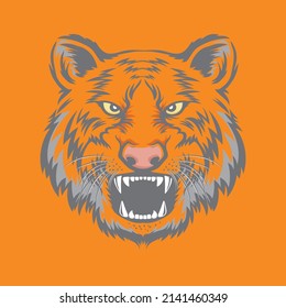 abstract tiger head logo design vector