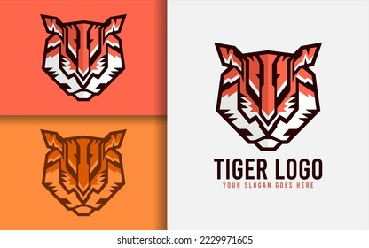 Abstract Tiger Head Logo Design. Modern Vector Logo Illustration.