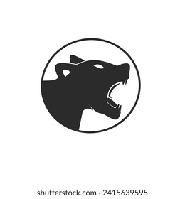 Abstract tiger head logo design illustration 