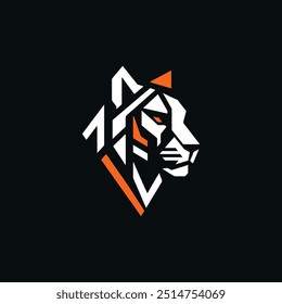 Abstract Tiger Head Logo | Abstract tiger head logo design, ideal for modern brands and sleek visual identity