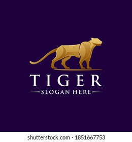 prima de diseño de logotipo de tigre abstracto con vector