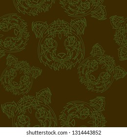 Abstract tiger pattern jungle tropical