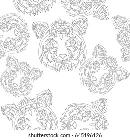 Abstract tiger pattern jungle tropical