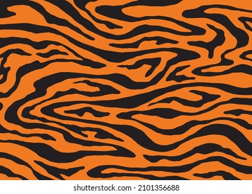 Abstract Tiger Psychedelic pattern. Vector illustration background. 