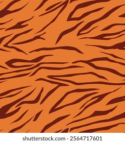 Abstract Tiger Seamless Pattern Hand Made Tiger Skin texture vector. Animal print. Nature Animal skin texture pattern. Animal skin Art editable wallpaper for print fabric textile or background