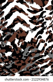 Patrón de piel de tigre abstracto, textura animal diseño sin fisuras