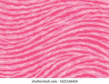 Abstract Tiger skin pattern design. Pink Tiger stripes vector illustration background. wildlife fur skin design illustration. For print, web, home decor, fashion, surface, graphic design