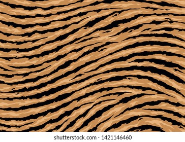 Abstract Tiger skin pattern design. Tiger stripes vector illustration background. wildlife fur skin design illustration. For print, web, home decor, fashion, surface, graphic design