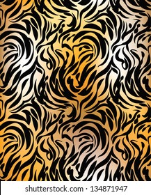 Abstract tiger skin seamless pattern