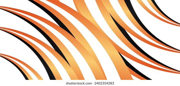 abstract tiger stripes claws curve orange gradient background