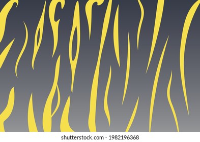 Abstract tiger stripes, exotic animal skin, grey and yellow colors design background.
