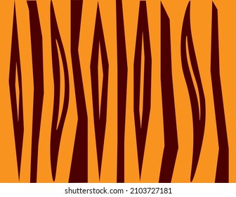 Abstract tiger stripes with orange color background.