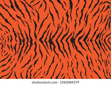 Abstract tiger stripes pattern design, vector illustration background. wildlife fur skin design illustration.