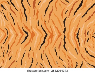 Abstract tiger stripes pattern design, vector illustration background. wildlife fur skin design illustration.