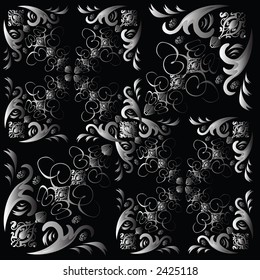 A abstract tile background in black and white