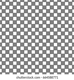 Abstract Tile black and white pattern texture or background. Square chess style.