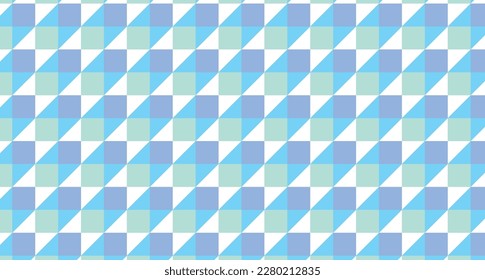 Resumen Tile Blue Pastel Vector de patrón sin soldadura