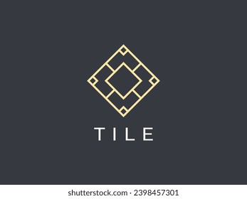 abstract tile ceramic flooring line logo design