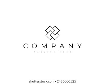 abstract tile ceramic flooring line logo design