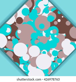 Abstract tile with colorful circles