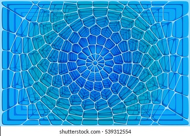 Abstract tile composition with ceramic geometric shapes in space. Abstract 3d fractals. Voronoi background. Stock vector esp 10