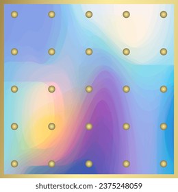 Decoración abstracta de azulejos. Fondo con puntos dorados.