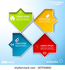Abstract tile infographic background, EPS 10 vector