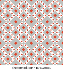 Abstract Tile ornament. Geometric square shape seamless pattern. Geometrical ornamental backgrop.