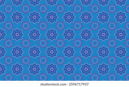 An abstract tile pattern with oriental ornamental motifs, featuring intricate geometric and floral designs. Perfect for decorative backgrounds, textiles, wallpapers, and artistic projects
