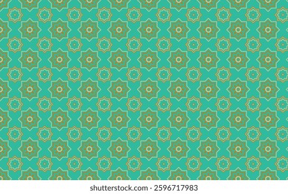 An abstract tile pattern with oriental ornamental motifs, featuring intricate geometric and floral designs. Perfect for decorative backgrounds, textiles, wallpapers, and artistic projects